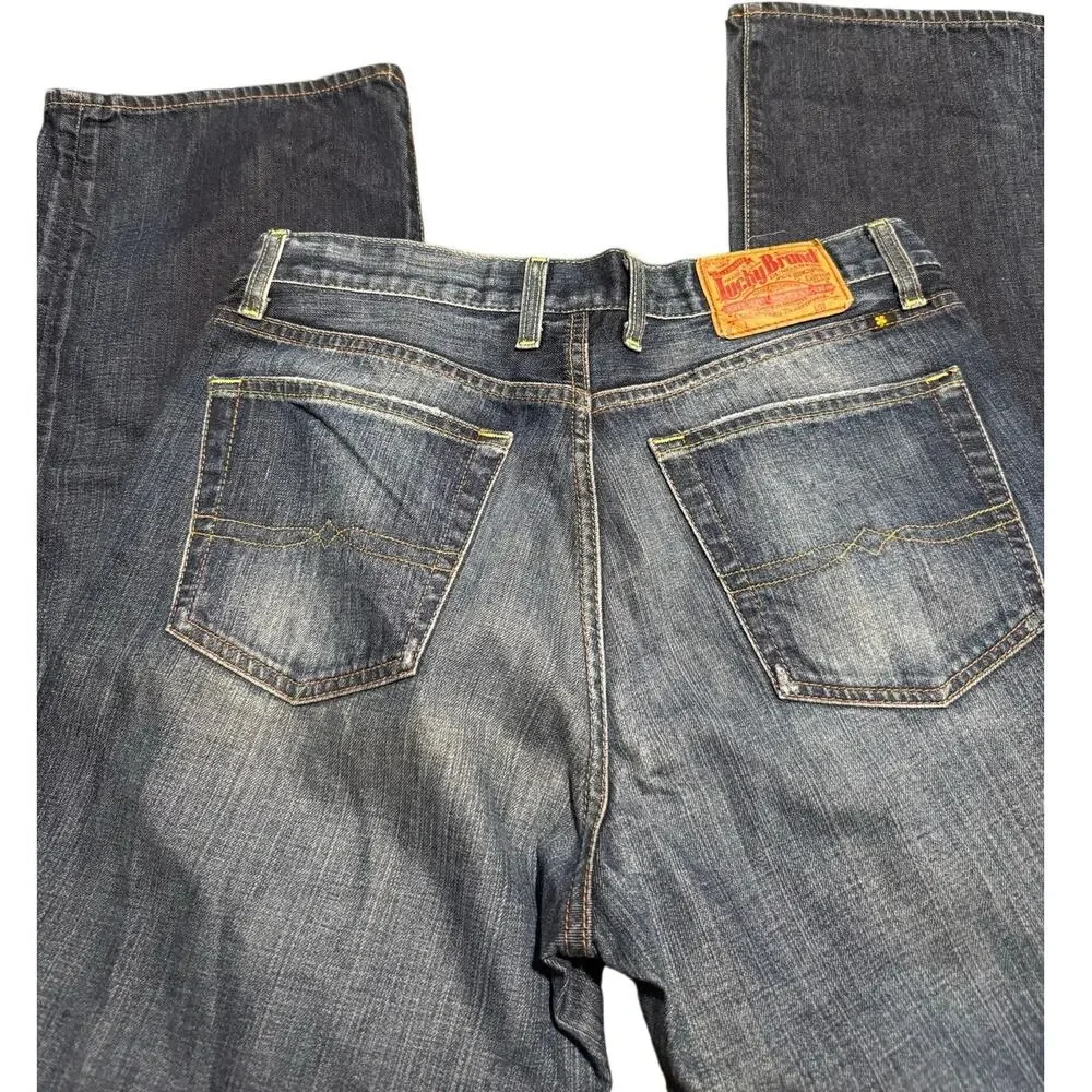 Lucky Brand 181 Relaxed Fit Straight, Ol Chevy Nova Wash, 100% Cotton, Men 32x30